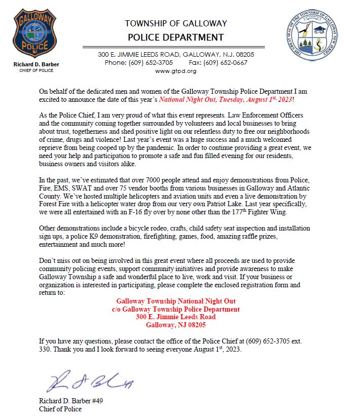 NNO Letter