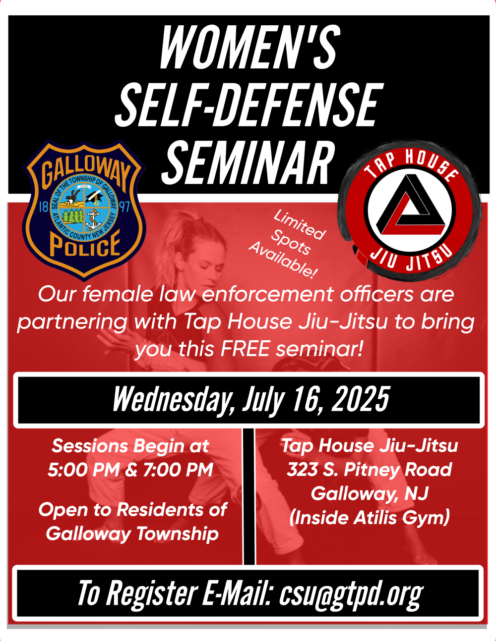 Womens Self Defense Class Flyer Small
